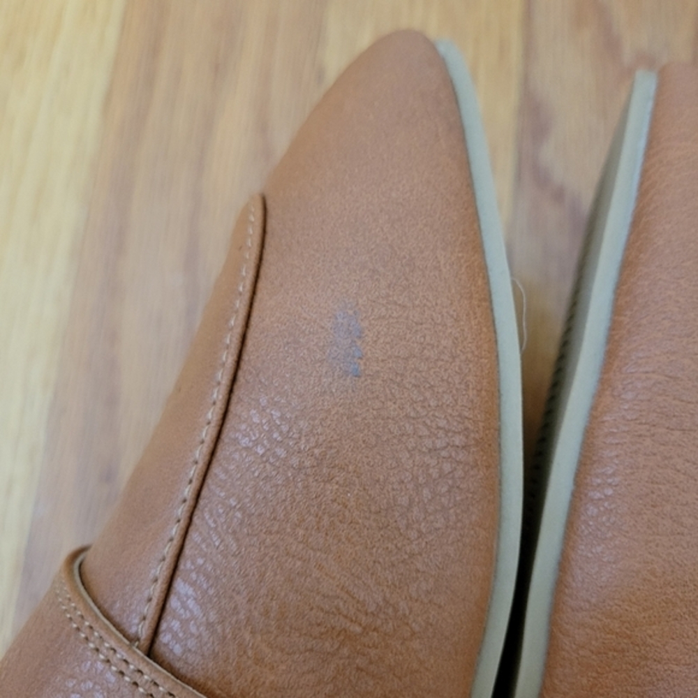 MarleyLilly Slide on Loafers Mules Faux Leather Size 9 Brown‎ Preppy Office Work - Picture 12 of 14